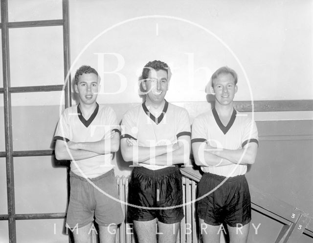 Bath City football club training in the gym c.1963