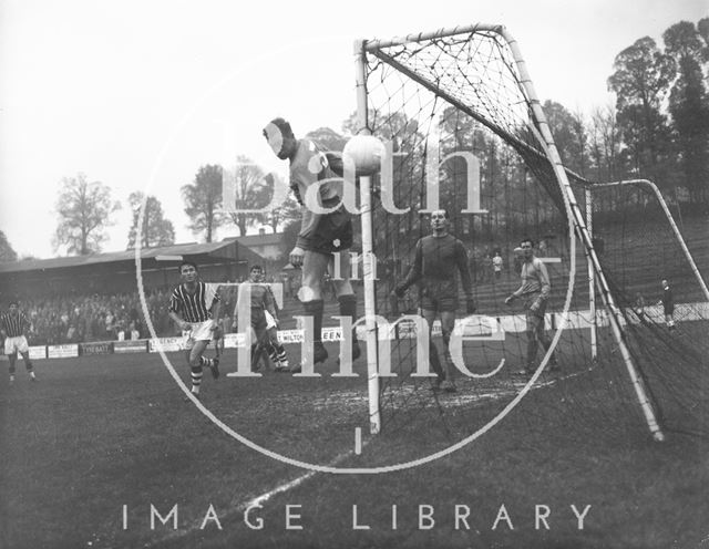 Goalmouth action at Bath City Football Club c.1962