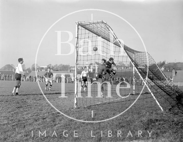 Goalmouth action at Bath City Football Club c.1962