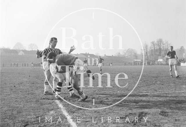 Goalmouth action at Bath City Football Club c.1962