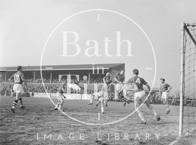 Goalmouth action at Bath City Football Club c.1962