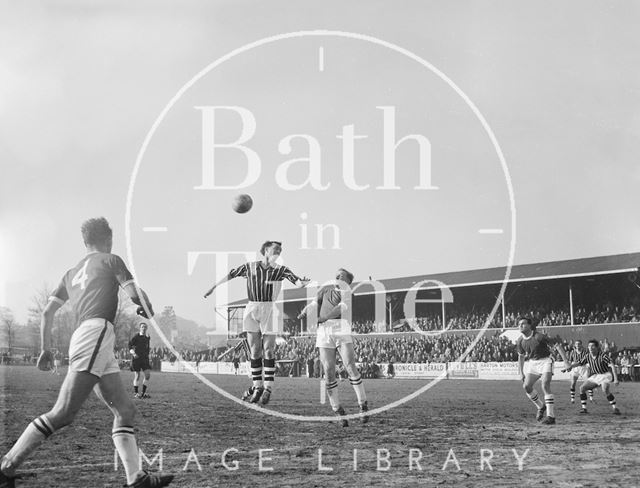 Goalmouth action at Bath City Football Club c.1962