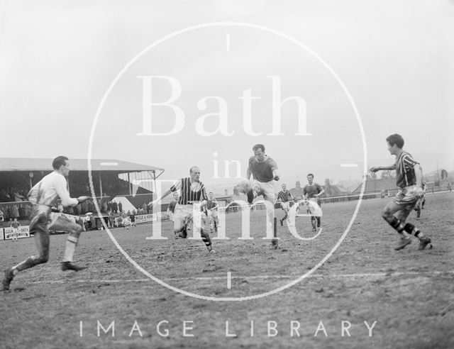 Goalmouth action at Bath City Football Club c.1962