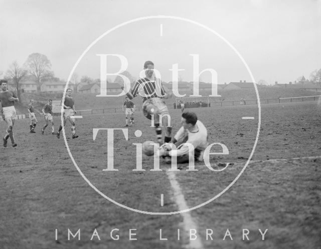 Goalmouth action at Bath City Football Club c.1962