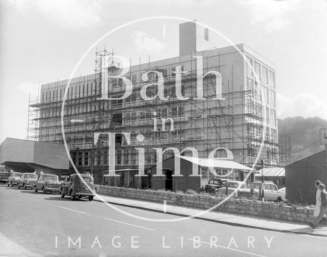 Bath Technical College under construction, James Street West, Bath 1963