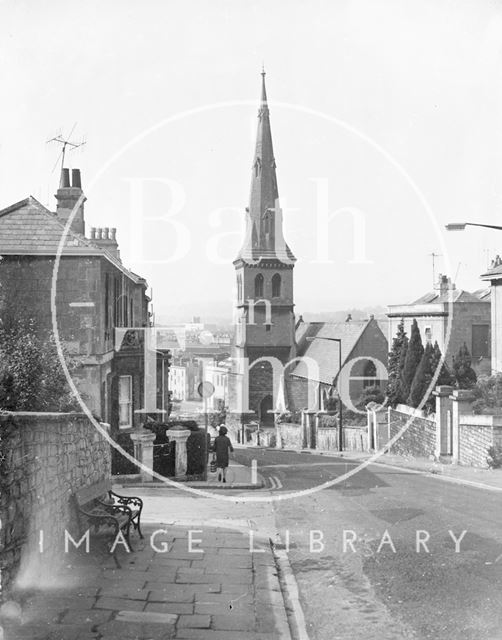 View down Widcombe Hill, Bath c.1963