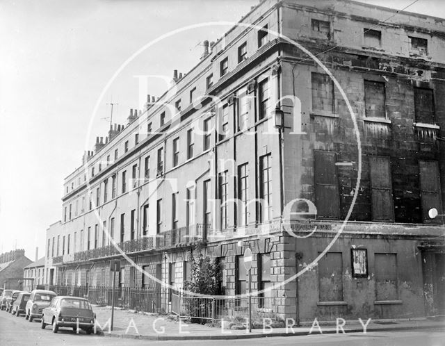 The corner of Nelson Place West and Nile Street, Bath c.1963