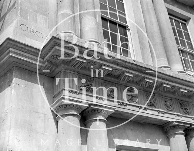 Restored detail of the Circus, Bath c.1964