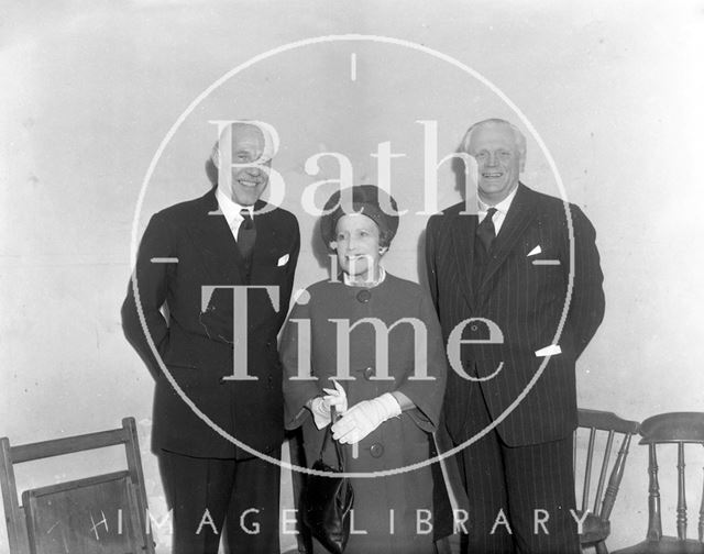 Three people at an unidentified function in Bath c.1963