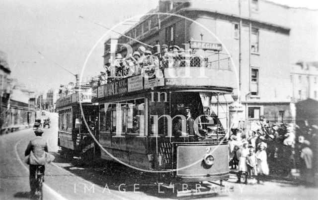 Tram No. 7 on London Road, Bath c.1910