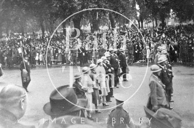 A wartime parade, Royal Victoria Park, Bath c.1940