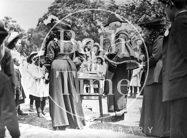 A garden party in one of the parks in Bath c.1900