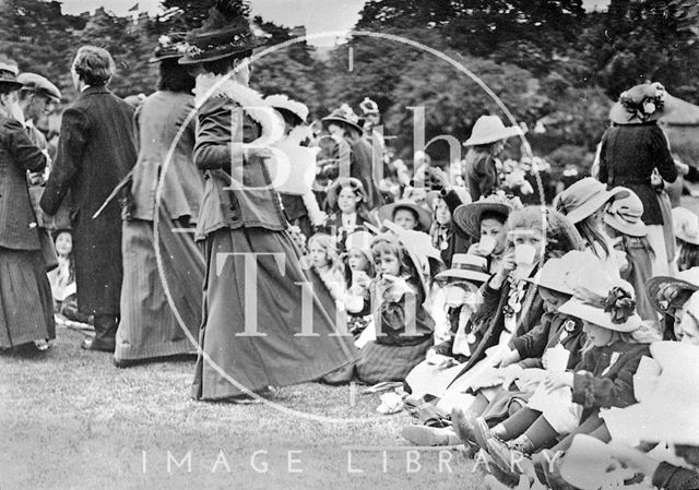 A garden party in one of the parks in Bath c.1900