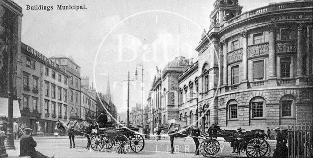 The Guildhall and High Street, Bath c.1900