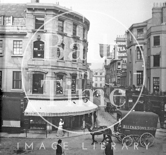 View down Upper Borough Walls, Bath c.1890