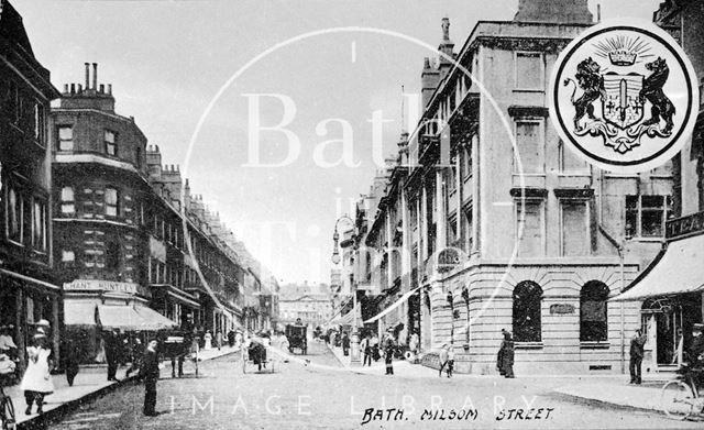 View up Milsom Street, Bath c.1900