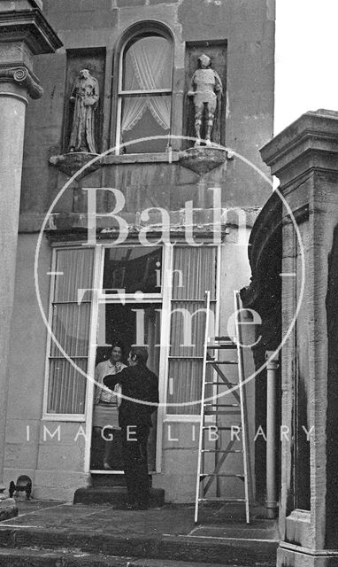 Statue of King Edgar at Hot Bath Street, Bath 1970