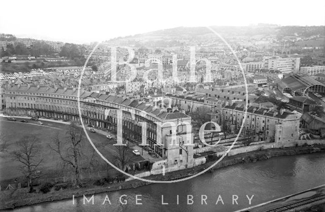 360 degree view of Bath from a Stothert and Pitt crane 1971