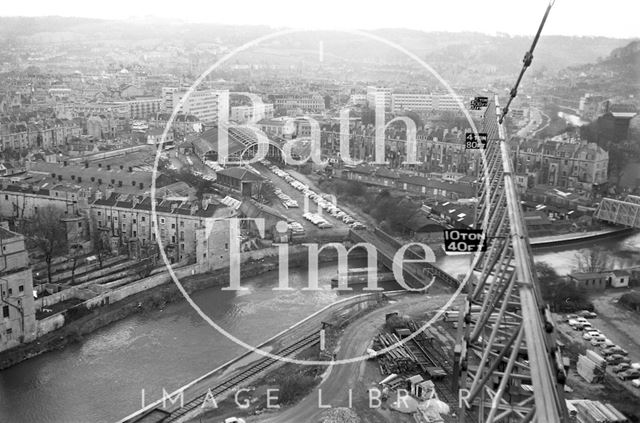 360 degree view of Bath from a Stothert and Pitt crane 1971