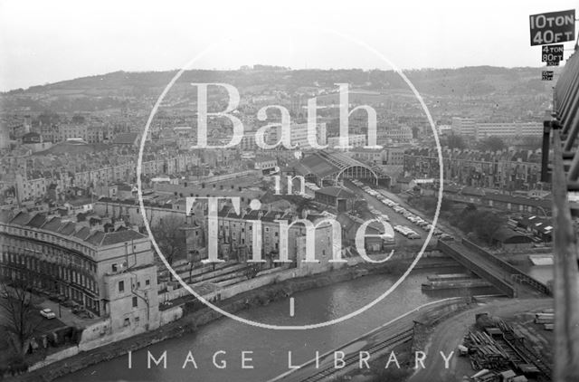 360 degree view of Bath from a Stothert and Pitt crane 1971