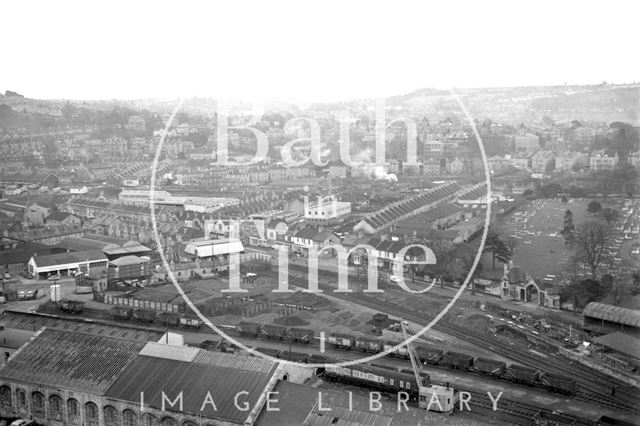 360 degree view of Bath from a Stothert and Pitt crane 1971