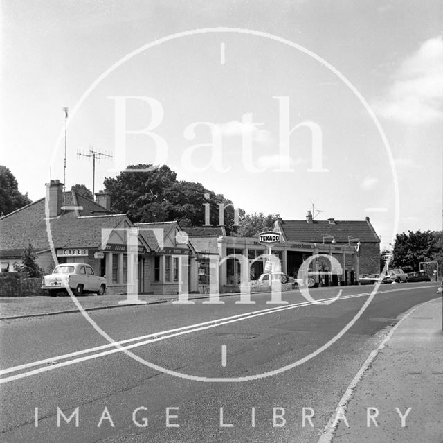 The Green Lantern Cafe and garage, Bathford. Batheaston Relief Road affected areas 1971