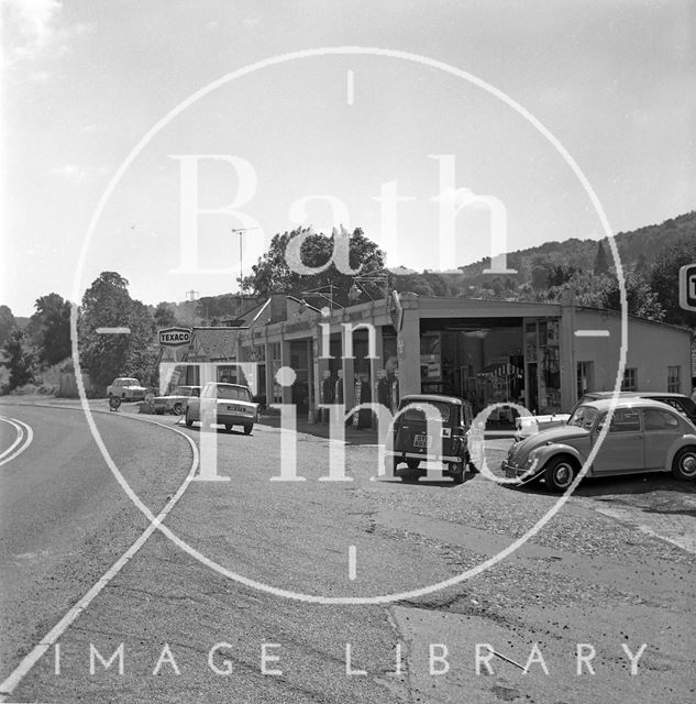 The Green Lantern Cafe and garage, Bathford. Batheaston Relief Road affected areas 1971