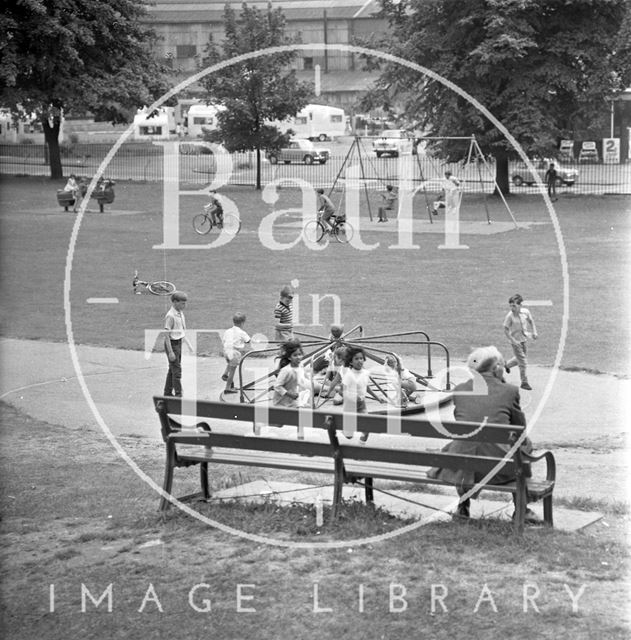 Children playing in Royal Victoria Park, Bath 1971