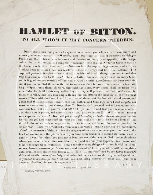 Hamlet of Bitton, Gloucestershire poster