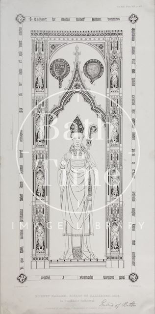 Brass of Robert Hallum Bishop of Salisbury 1844