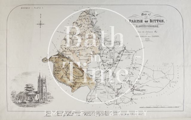 Map of the Parish of Bitton, Gloucestershire 1842