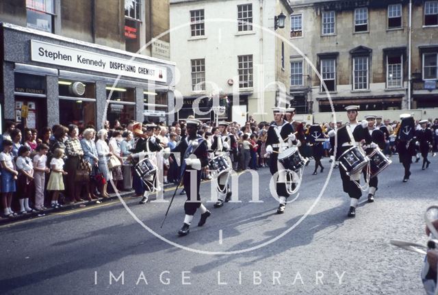 Sea Cadets parade in New Bond Street, Bath c.1970