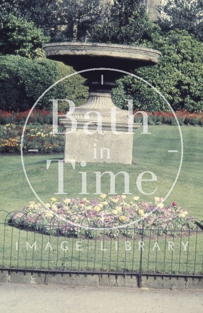 Stone urn in Royal Victoria Park, Bath c.1970