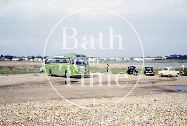 A coach excursion to Milford on Sea, Hampshire 1959