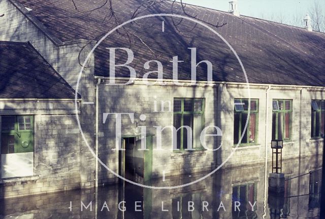 The Pavilion, Bath flooded c.1960