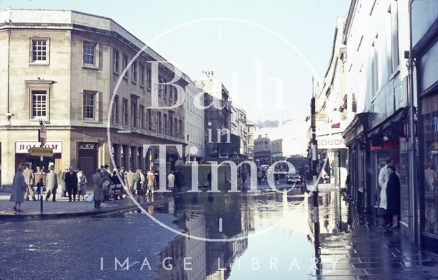 Flooded Southgate Street, Bath c.1963