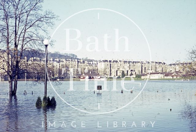 The flooded Recreation Ground, Bath c.1963