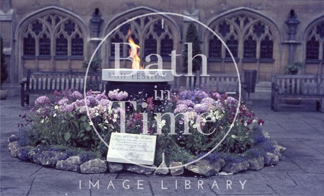 The Festival Flame for the Bath Festival, Abbey Church Yard, Bath 1965