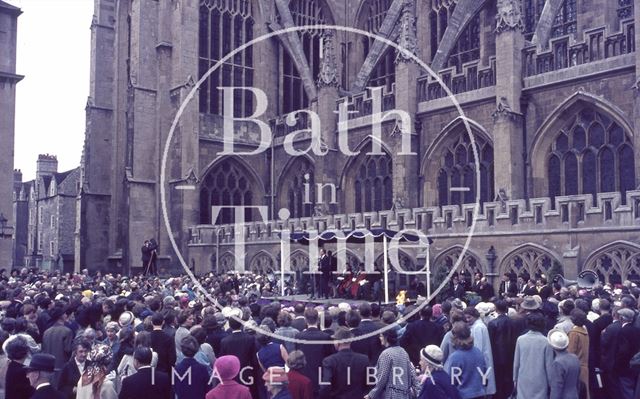 The opening of the Bath Festival, Kingston Parade, Bath 1965