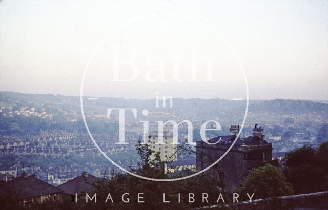 View over Berkeley House, Snow Hill from Camden, Bath c.1960