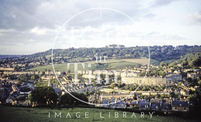 View of Widcombe Crescent from Alexandra Park, Bath c.1960