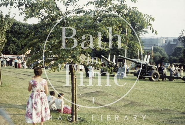 Military display of armaments, Royal Victoria Park, Bath c.1960