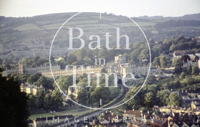 View from Beechen Cliff towards Bathwick, Bath c.1960