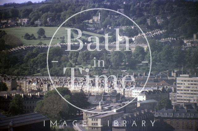 Royal Crescent, Bath, viewed from Beechen Cliff c.1970