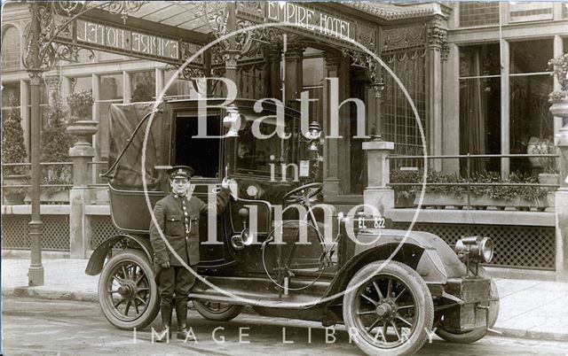 Bath Taxi outside the Empire Hotel c.1910