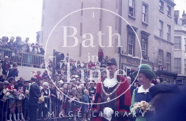 Queen Elizabeth during her visit to Bath for Monarchy 1000 1973