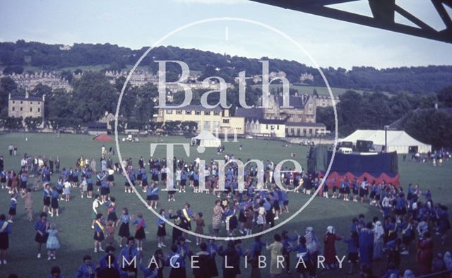 Bath girl guides on the Recreation Ground c.1960