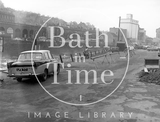 The riverside at Broad Quay, Bath c.1957