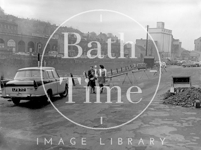 The riverside at Broad Quay, Bath c.1957