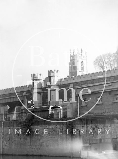 The railway viaduct in Bath c.1963